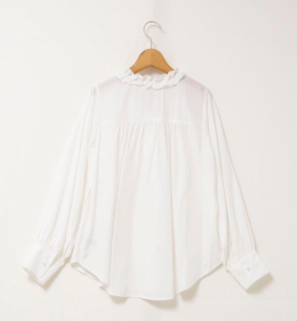 NOLLEY'S「ウォッシャブルフロントフリルVネックブラウス」|シャツ・ブラウス|