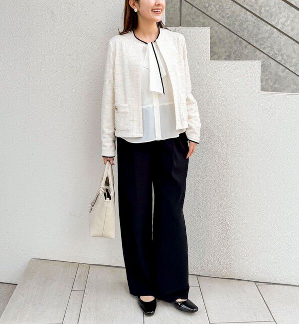 NOLLEY'S「《セットアップ対応》ウォッシャブルストレッチジョーゼットイージーワイドパンツ」|その他|