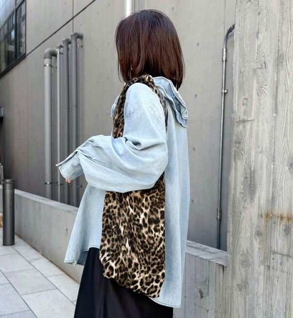 grace grace「【grace grace/グラスグラス】レオパードトリアンゴロバッグ」|エコバッグ|