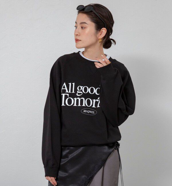 MAQWEL「【MAQWEL/マクウェル】《セットアップ対応》ウォッシャブルAgfT SWEAT」|スウェット・ジャージ|ブラック