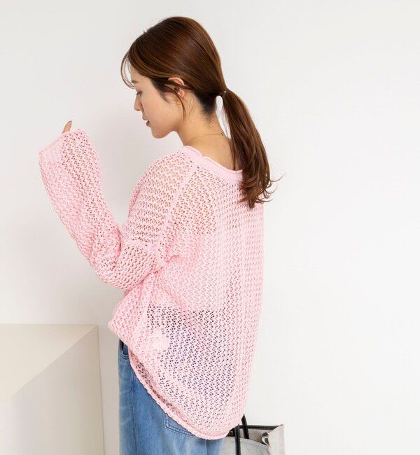 NOLLEY'S「《手洗い可能》ペーパーヤーンメッシュプルオーバー」|ニット・セーター|