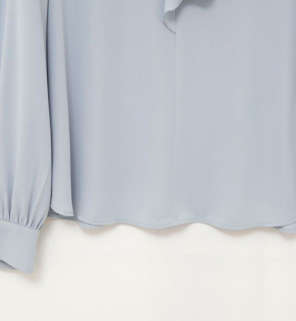 NOLLEY'S sophi「ウォッシャブルサテンアシンメトリーラッフルブラウス」|シャツ・ブラウス|