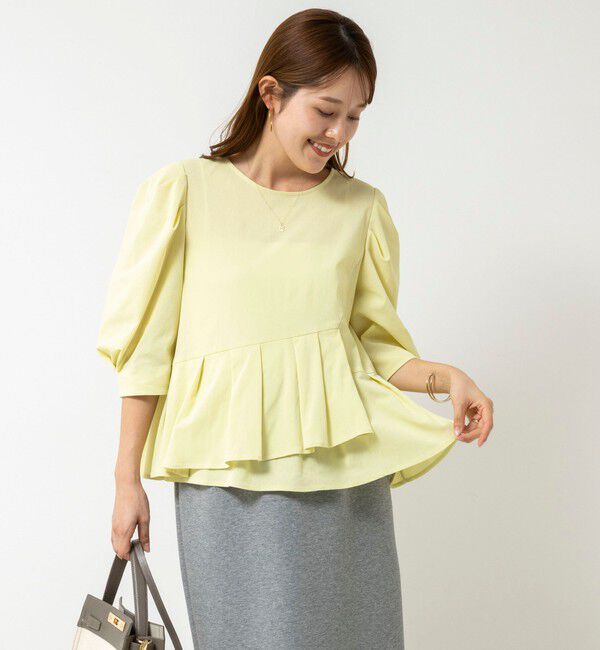 NOLLEY'S「ウォッシャブルサラドラトリコットペプラムブラウス」|シャツ・ブラウス|