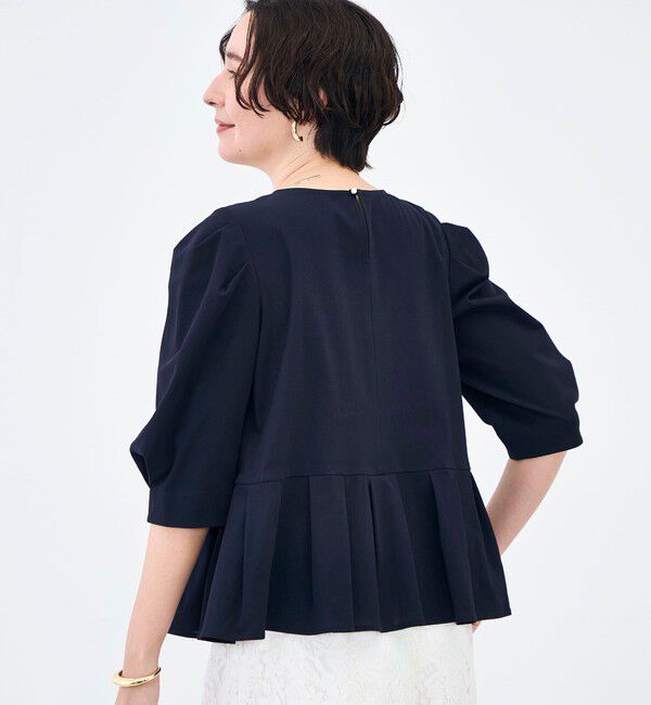 NOLLEY'S「ウォッシャブルサラドラトリコットペプラムブラウス」|シャツ・ブラウス|
