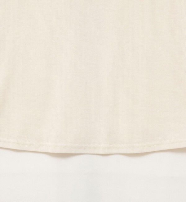 MAQWEL「【MAQWEL/マクウェル】ウォッシャブルレイヤードドレープロンＴ」|Tシャツ・カットソー|