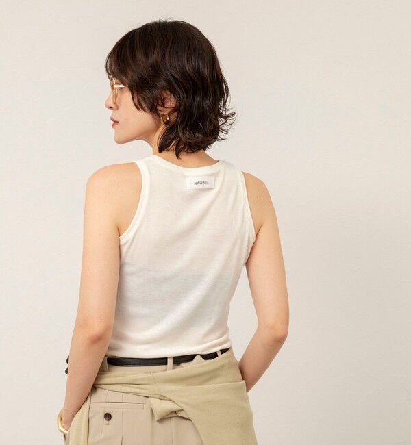 MAQWEL「【MAQWEL/マクウェル】ウォッシャブルレイヤードドレープロンＴ」|Tシャツ・カットソー|