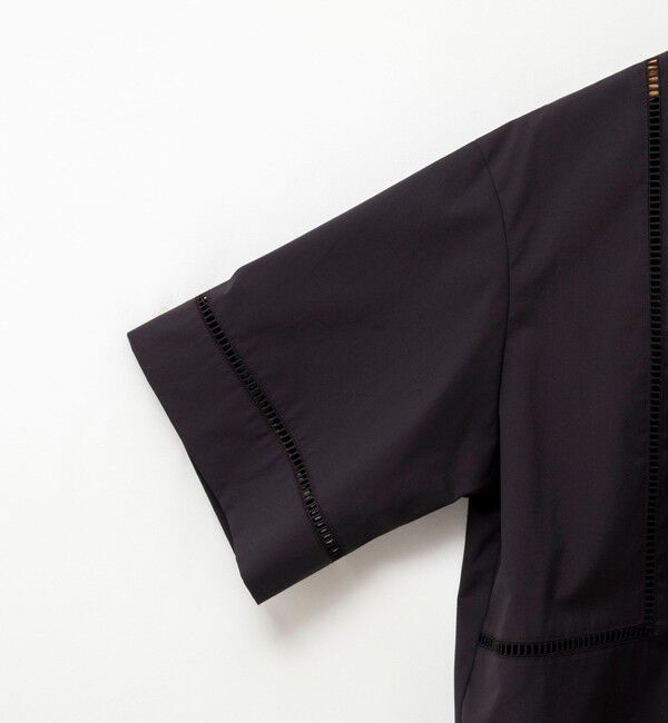 NOLLEY'S「ウォッシャブルはしごレース半袖ショートシャツ」|シャツ・ブラウス|