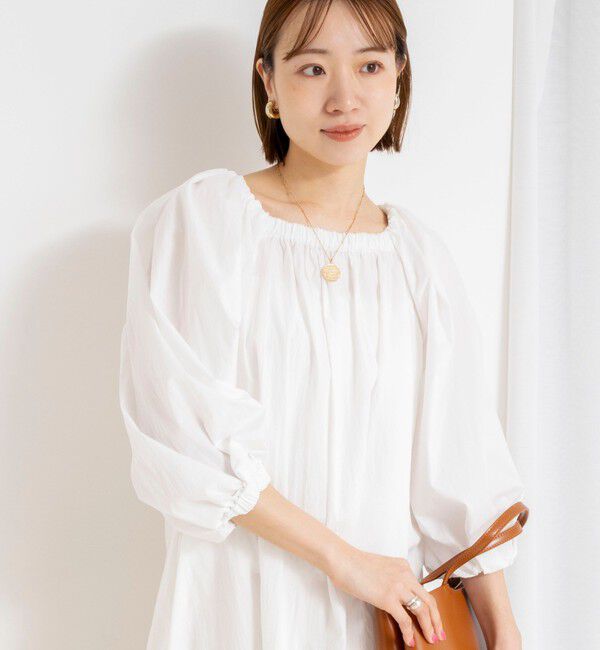 NOLLEY'S「【WEB限定】ウォッシャブルボリュームスリーブワンピース」|ワンピース|