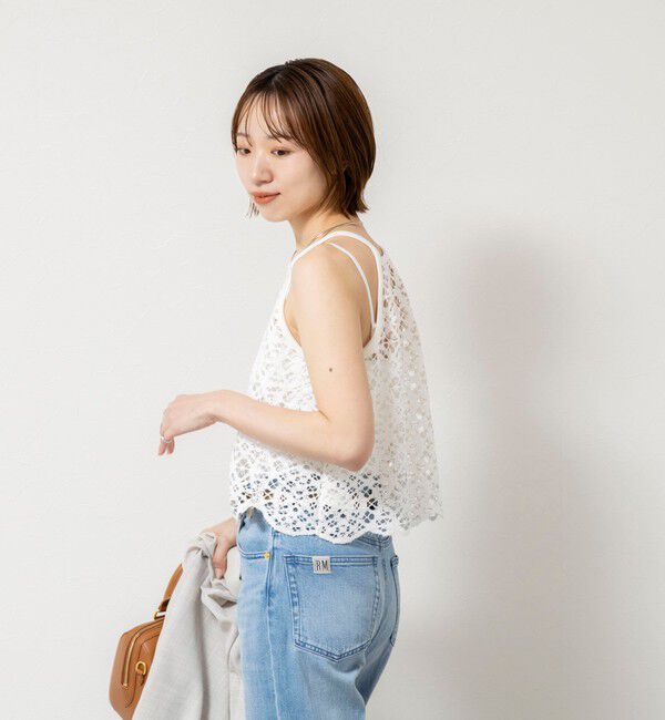 NOLLEY'S sophi「ウォッシャブルクロッシェレースアメスリタンクトップ」|シャツ・ブラウス|