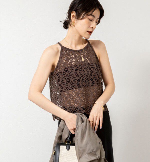 NOLLEY'S sophi「ウォッシャブルクロッシェレースアメスリタンクトップ」|シャツ・ブラウス|