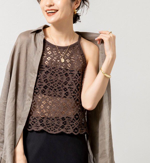 NOLLEY'S sophi「ウォッシャブルクロッシェレースアメスリタンクトップ」|シャツ・ブラウス|