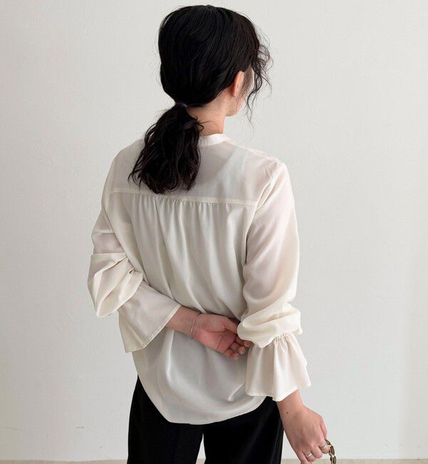 fredy emue「前フリルジョーゼットブラウス」|シャツ・ブラウス|