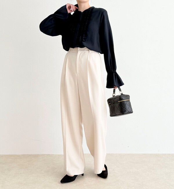 fredy emue「前フリルジョーゼットブラウス」|シャツ・ブラウス|