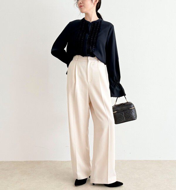 fredy emue「前フリルジョーゼットブラウス」|シャツ・ブラウス|