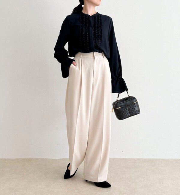 fredy emue「前フリルジョーゼットブラウス」|シャツ・ブラウス|