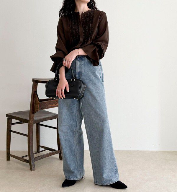 fredy emue「前フリルジョーゼットブラウス」|シャツ・ブラウス|