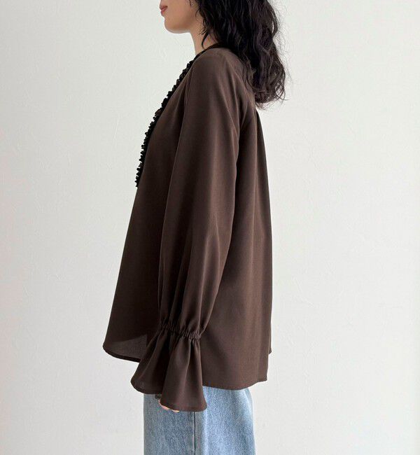 fredy emue「前フリルジョーゼットブラウス」|シャツ・ブラウス|