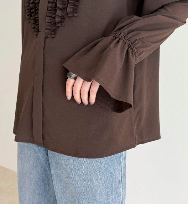 fredy emue「前フリルジョーゼットブラウス」|シャツ・ブラウス|