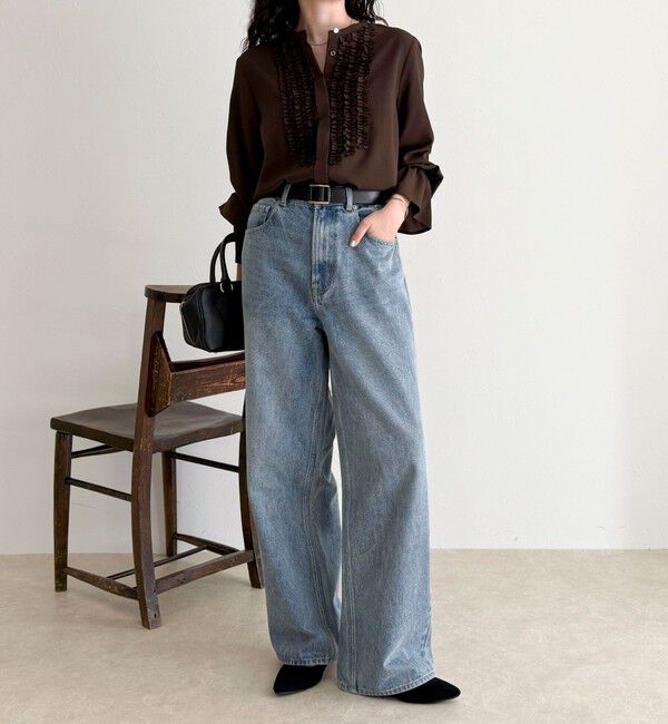 fredy emue「前フリルジョーゼットブラウス」|シャツ・ブラウス|