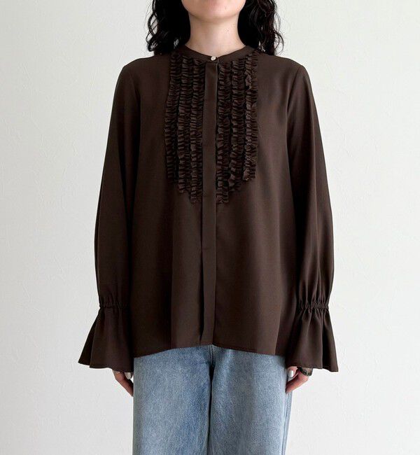 fredy emue「前フリルジョーゼットブラウス」|シャツ・ブラウス|