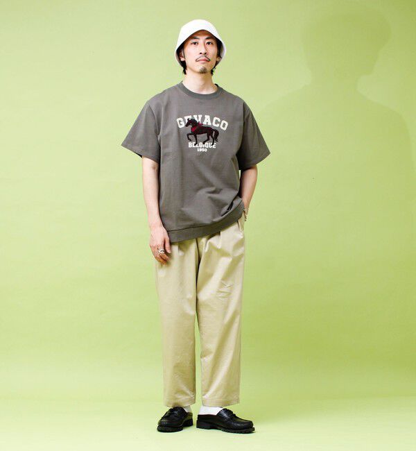 GLOSTER「【GEVACO/ゲバコ】フロントプリント刺繍Tシャツ」|Tシャツ・カットソー|