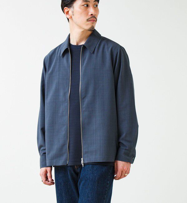 GLOSTER「【きれい見え快適素材】ドライポリ Classy Zipシャツ」|シャツ・ブラウス|