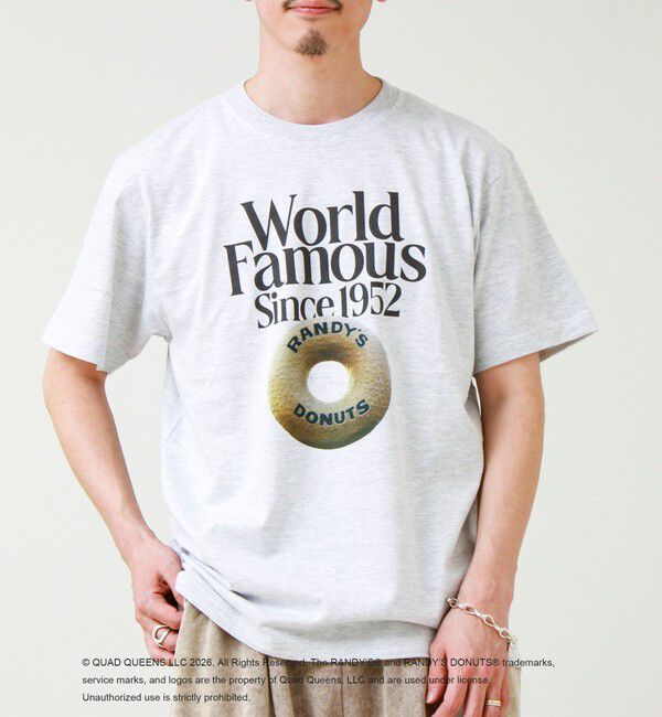 GLOSTER「【GOOD ROCK SPEED】Randy&rsquo;s Donuts / ランディーズドーナツ プリントT」|Tシャツ・カットソー|ライトグレー