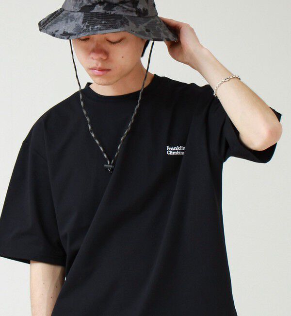 GLOSTER「【Franklin Climbing】FLEXIBLE TECH-LOGO TEE」|Tシャツ・カットソー|ブラック