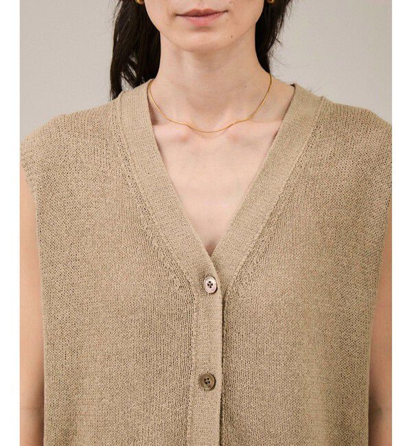 SALON adam et rope'「ペーパーヤーンジレ［手洗い可/和紙素材］」|ベスト・ジレ|