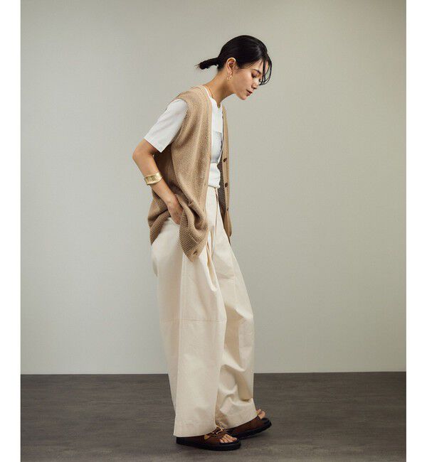 SALON adam et rope'「ペーパーヤーンジレ［手洗い可/和紙素材］」|ベスト・ジレ|