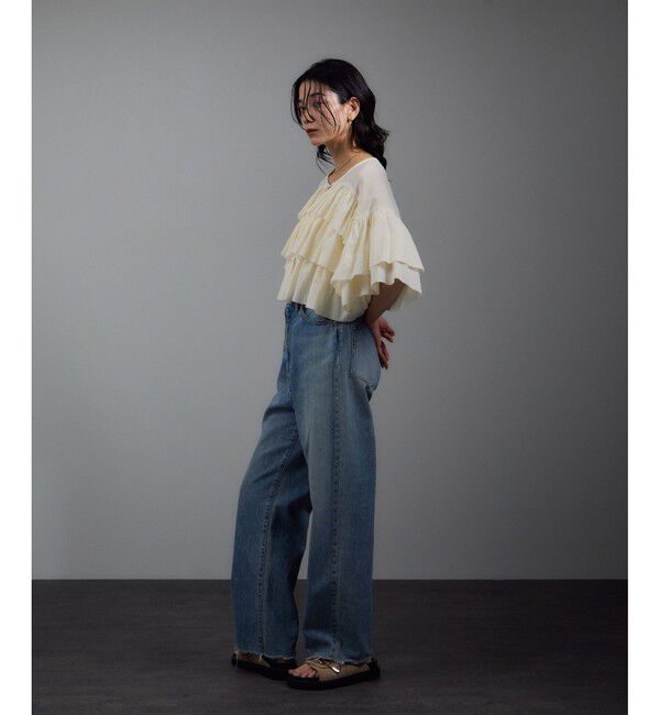 SALON adam et rope'「コットンラッフルブラウス」|シャツ・ブラウス|