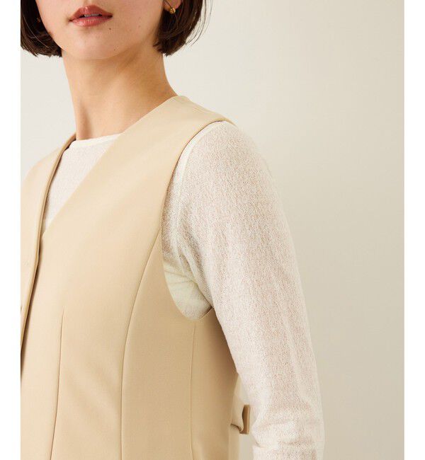 ROPE「ダブルクロスストレッチフレアジレ/接触冷感・イージーケア・セットアップ対応」|ベスト・ジレ|