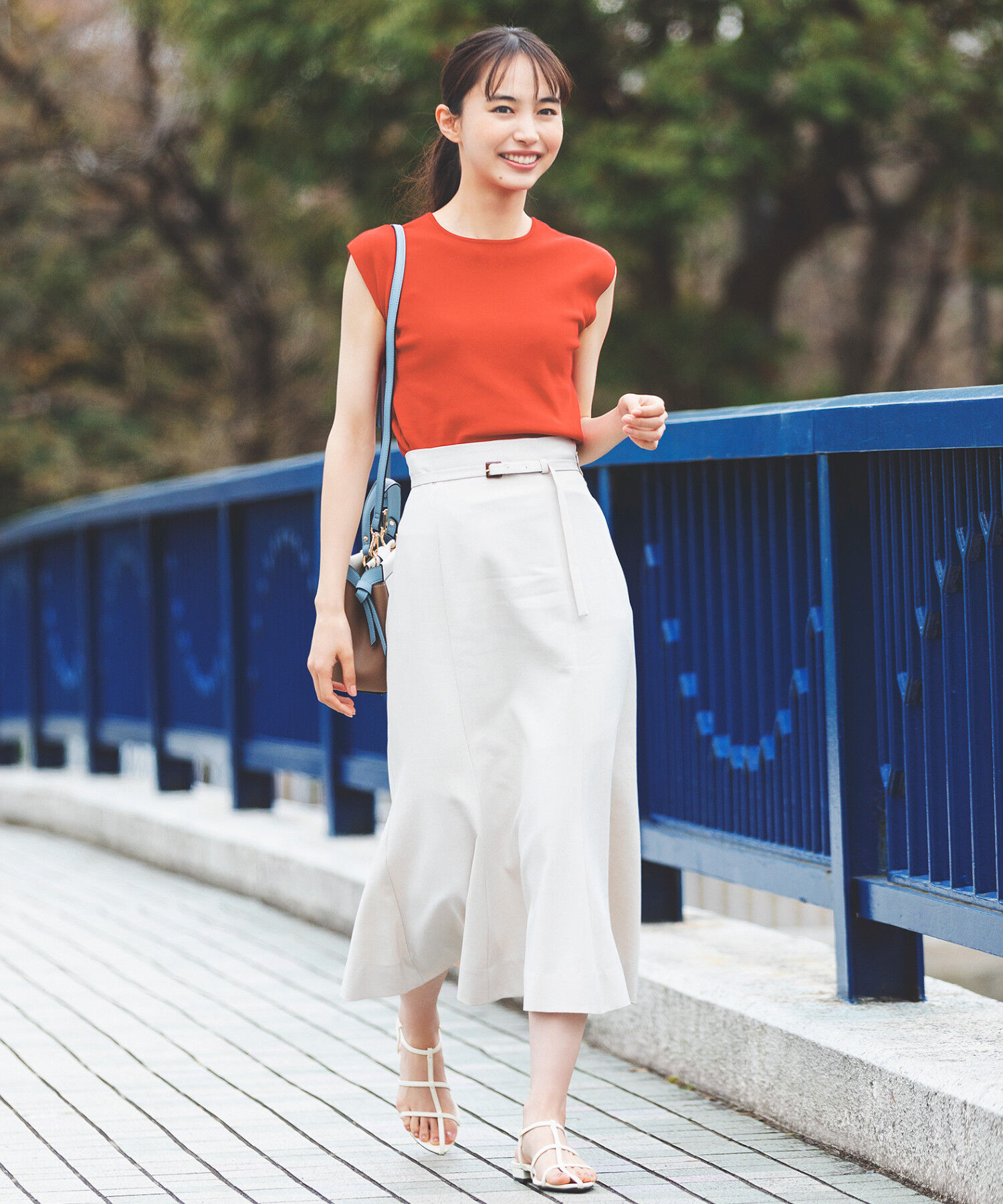 VIS「【新色】【接触冷感・洗える】美easy細ベルトマーメイドスカート」|スカート|