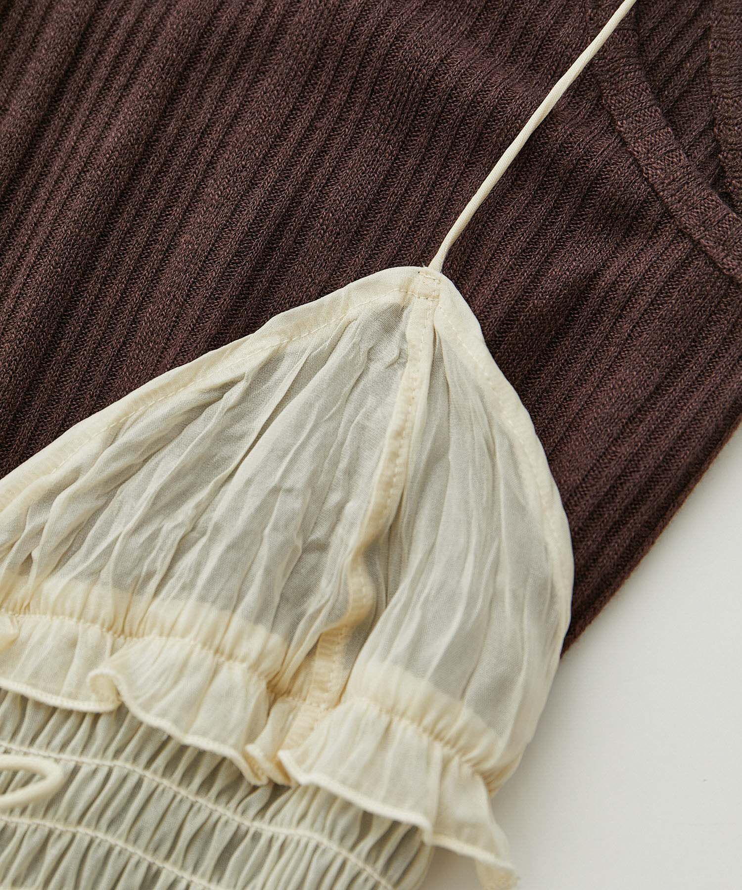 VIS「【SET】タンク付きシアーラメキャミワンピース【洗える】」|ワンピース|