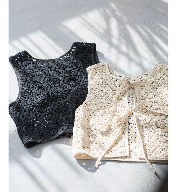 VIS「【WEB限定】【前後2WAY】サマーレースベスト」|ベスト・ジレ|