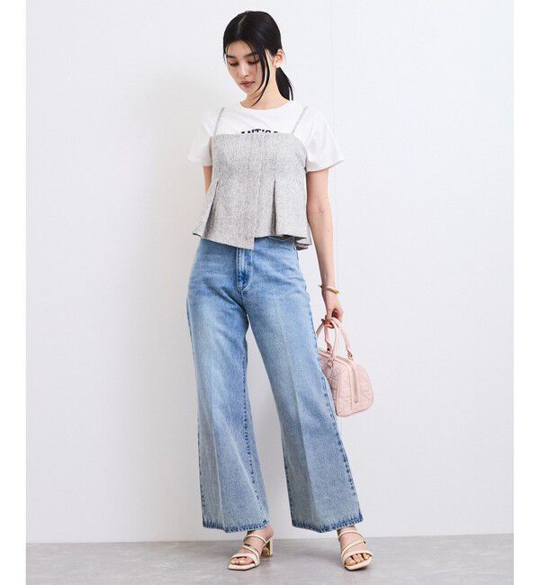 VIS「【洗える】アシンメトリーキャミビスチェ」|キャミソール|