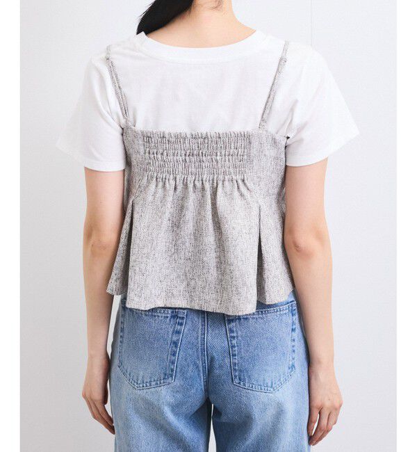 VIS「【洗える】アシンメトリーキャミビスチェ」|キャミソール|