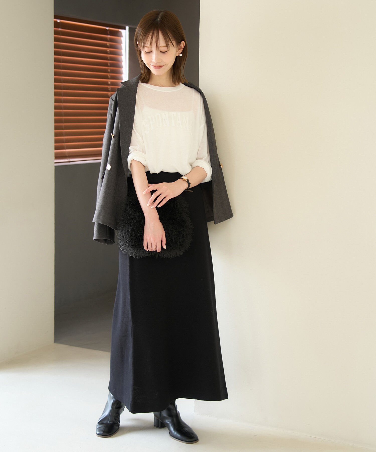 Rope&rsquo;Picnic「ロゴシアーロングTシャツ」|Tシャツ・カットソー|