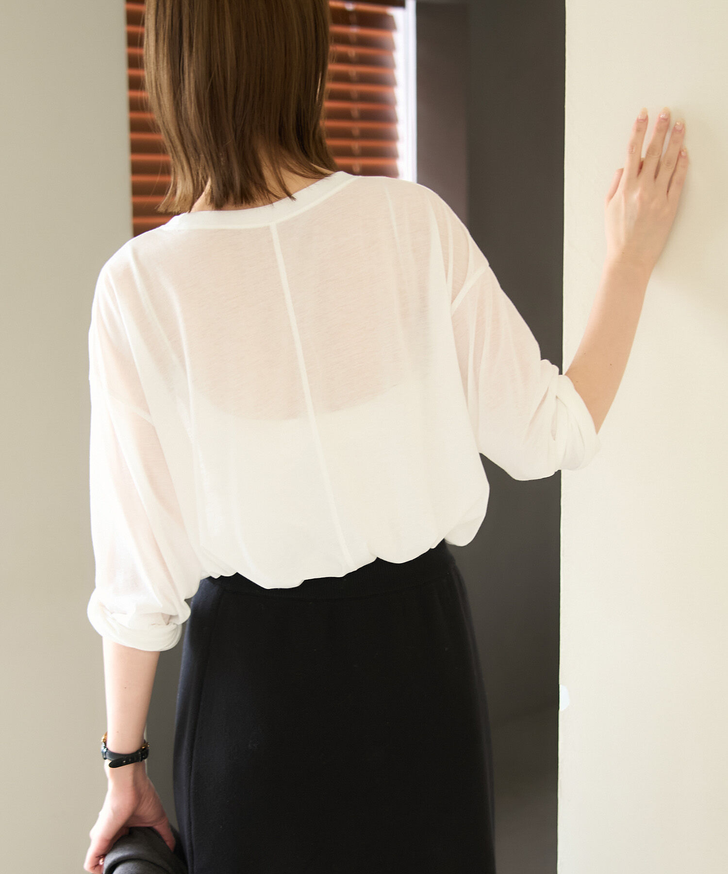 Rope&rsquo;Picnic「ロゴシアーロングTシャツ」|Tシャツ・カットソー|