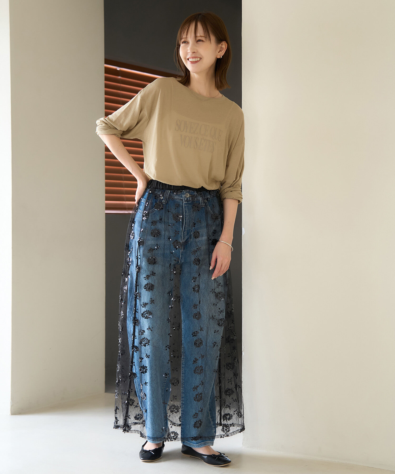 Rope&rsquo;Picnic「ロゴシアーロングTシャツ」|Tシャツ・カットソー|