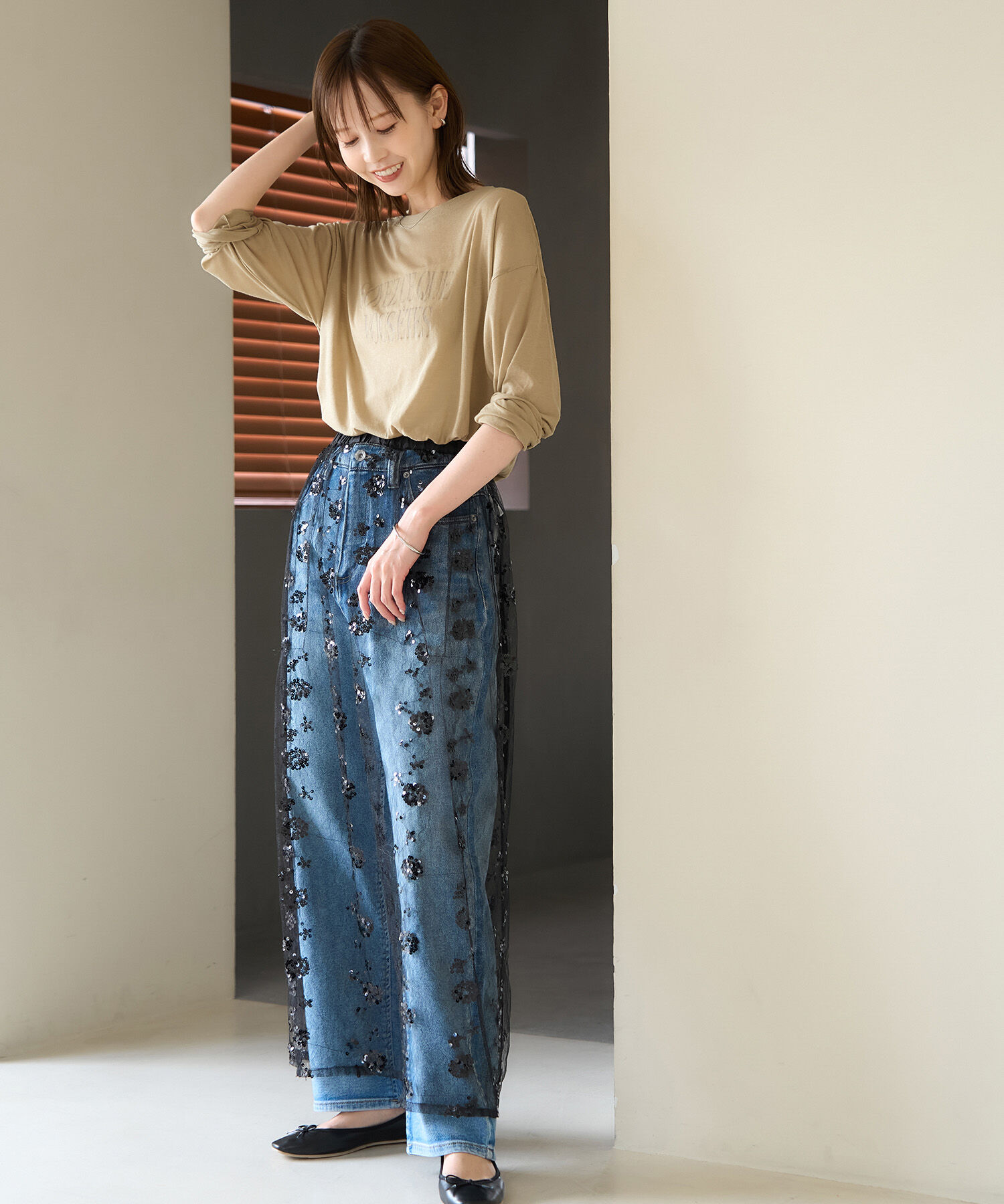 Rope&rsquo;Picnic「ロゴシアーロングTシャツ」|Tシャツ・カットソー|