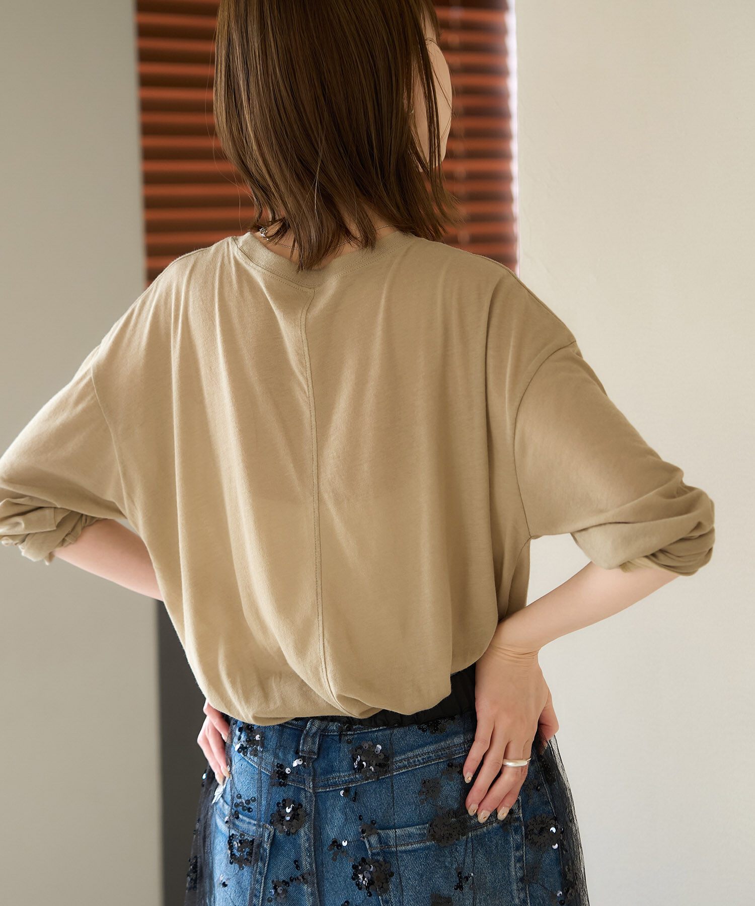 Rope&rsquo;Picnic「ロゴシアーロングTシャツ」|Tシャツ・カットソー|