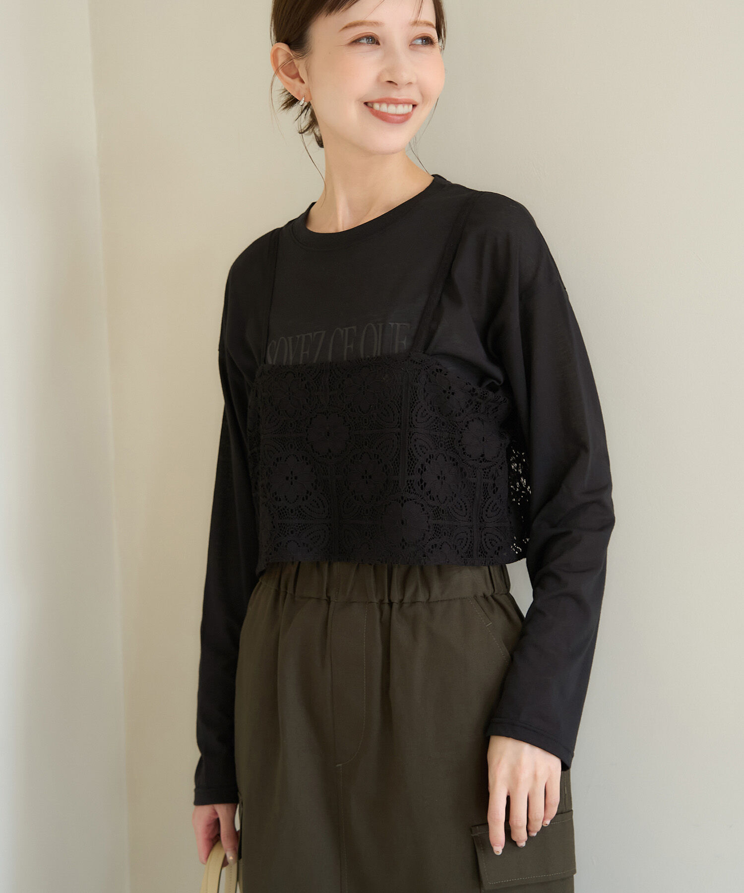 Rope&rsquo;Picnic「ロゴシアーロングTシャツ」|Tシャツ・カットソー|