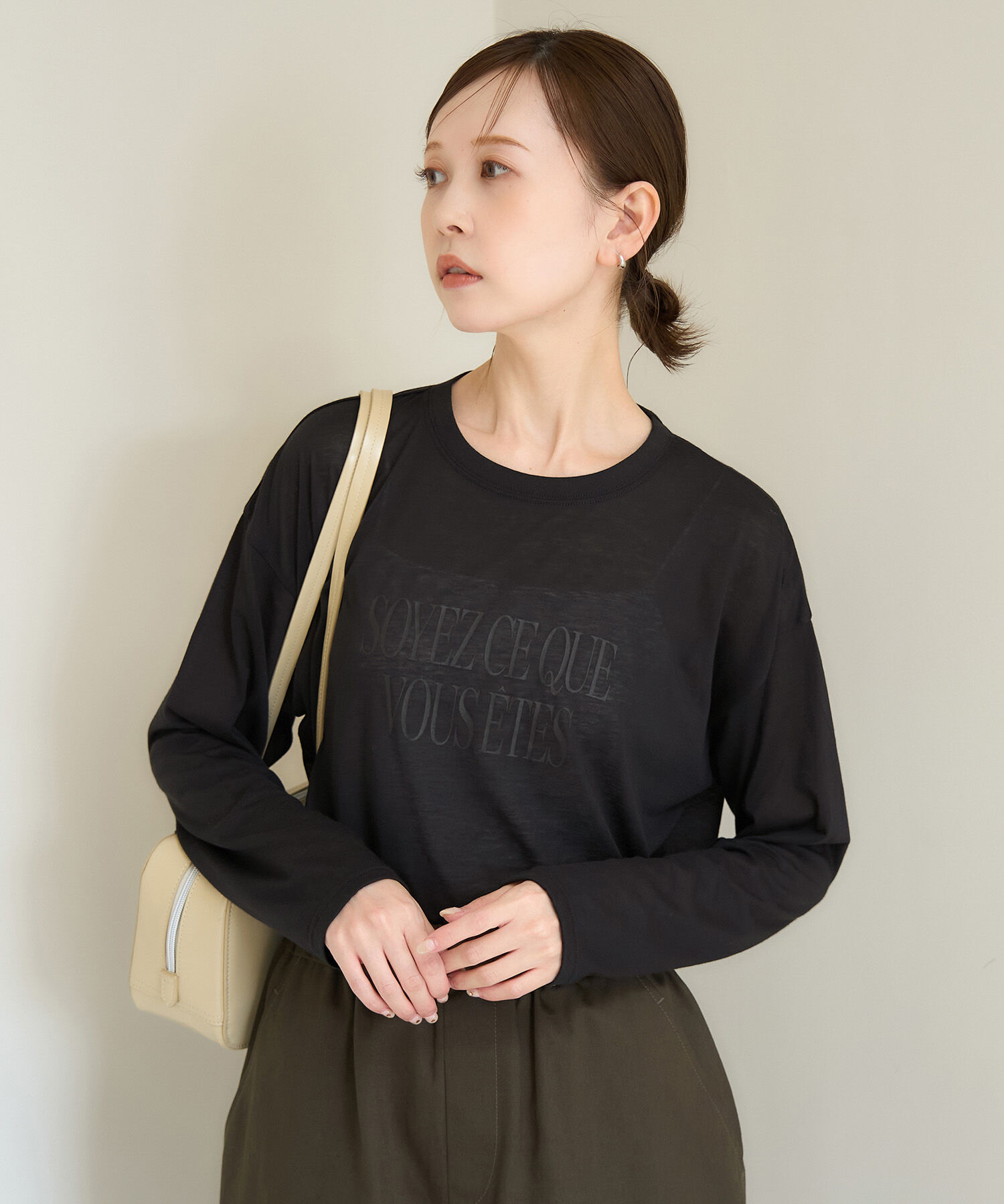 Rope&rsquo;Picnic「ロゴシアーロングTシャツ」|Tシャツ・カットソー|