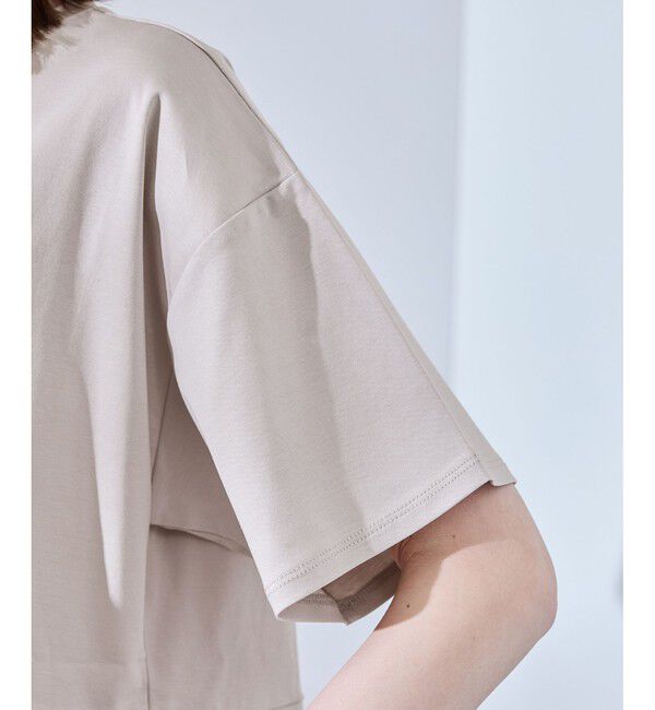 Rope&rsquo;Picnic「【UVカット・接触冷感】Cutee 着丈が選べる70シルケットペプラムカットトップス」|Tシャツ・カットソー|