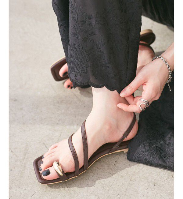 ROPE PICNIC PASSAGE「メタルサムリングサンダル」|サンダル|