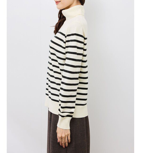 Rope&rsquo;Picnic「アンチピリング天竺タートルネックニットプルオーバー/イージーケア」|ニット・セーター|