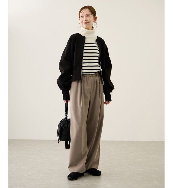 Rope&rsquo;Picnic「アンチピリング天竺タートルネックニットプルオーバー/イージーケア」|ニット・セーター|