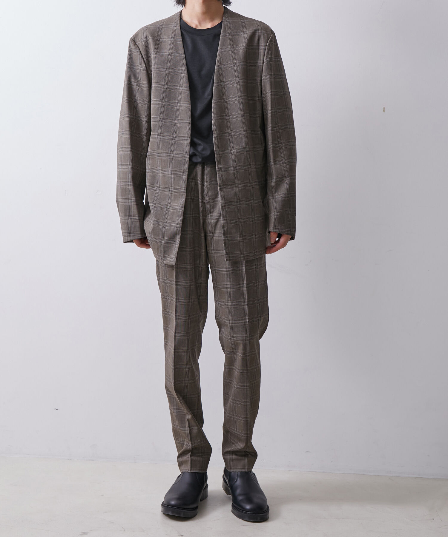 ADAM ET ROPE'「【Chambrer】スリムテーパード センタープレス スラックス / セットアップ対応」|スラックス|