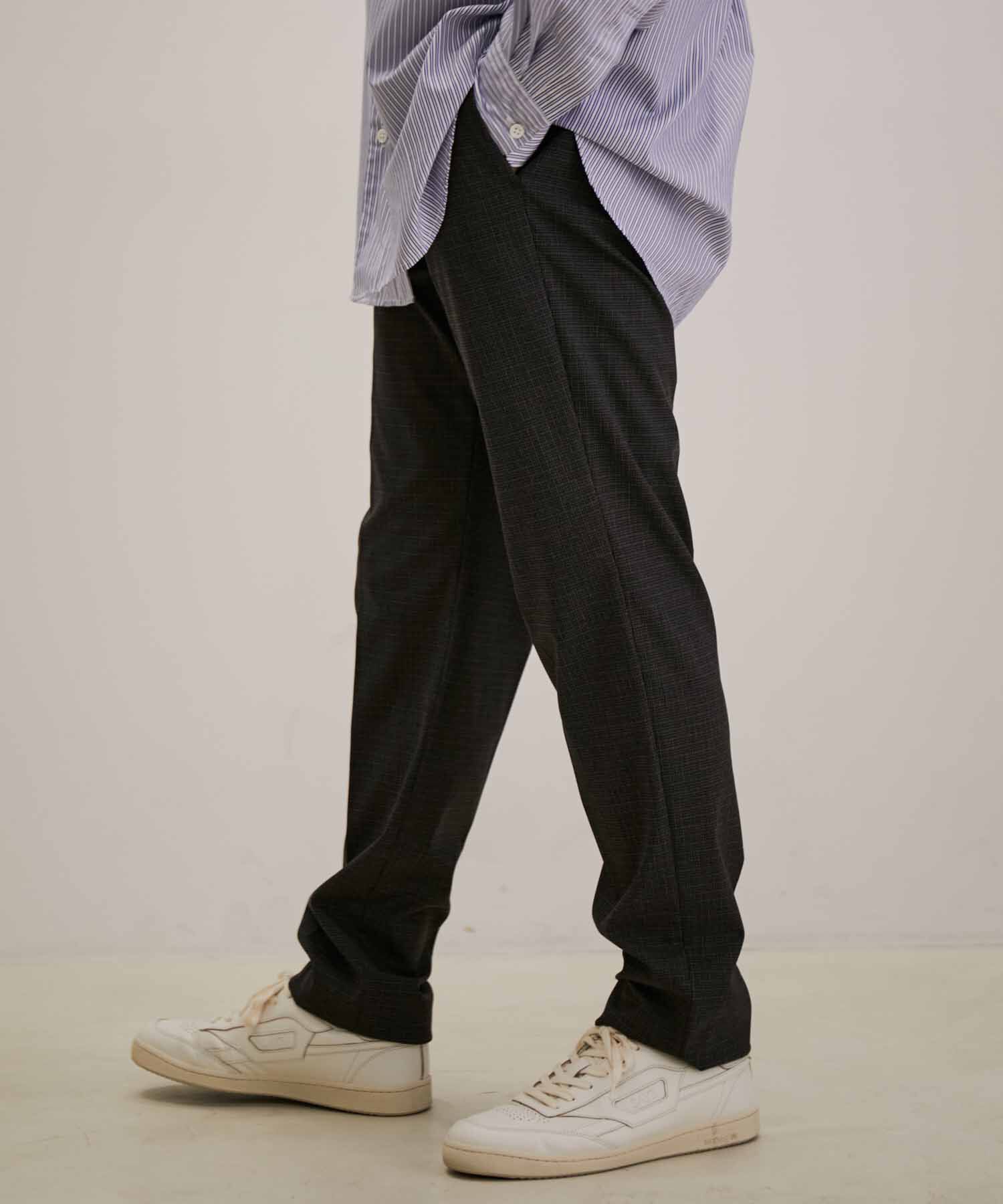 ADAM ET ROPE'「【Chambrer】スリムテーパード センタープレス スラックス / セットアップ対応」|スラックス|